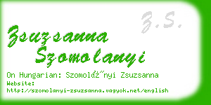 zsuzsanna szomolanyi business card